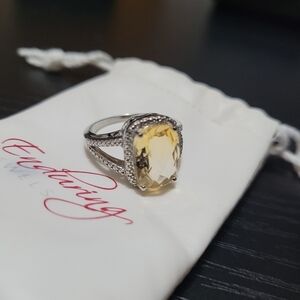 Enduring Yellow Gemstone Ring